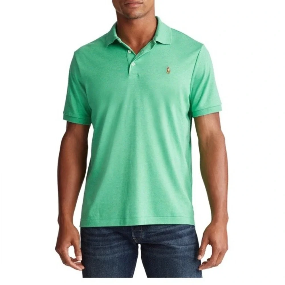Polo Ralph Lauren Polo Shirt Men's Size XXL Classic Fit Soft Touch Palm Green‎